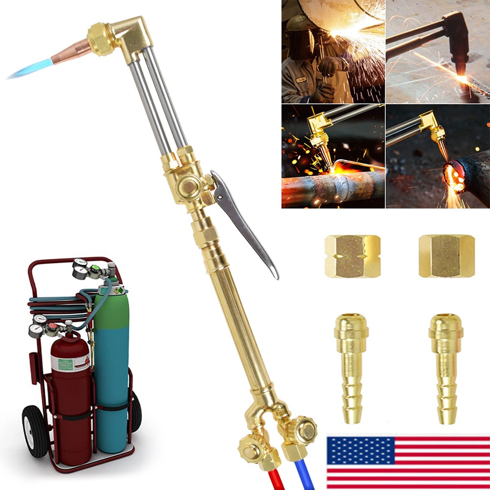 Victor Style Oxygen Acetylene Welding Cutting Torch Kit with CA1350 100FC Handle