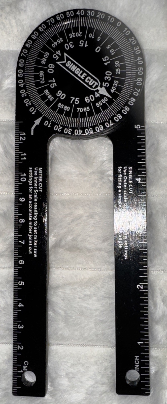 Miter Cut Saw Protractor | 7-Inch Rust Proof Angle Finder Precision Laser | New!