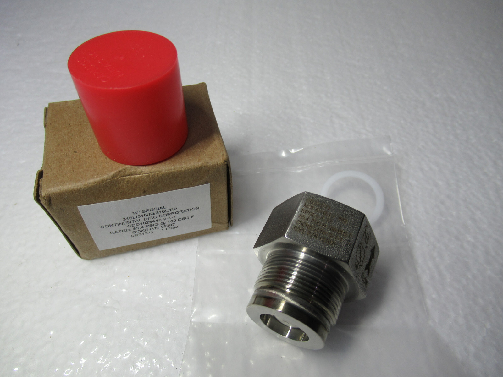 RUPTURE DISC 11/16, 87 PSI Coca Cola COKE Replacement Part Number 13307
