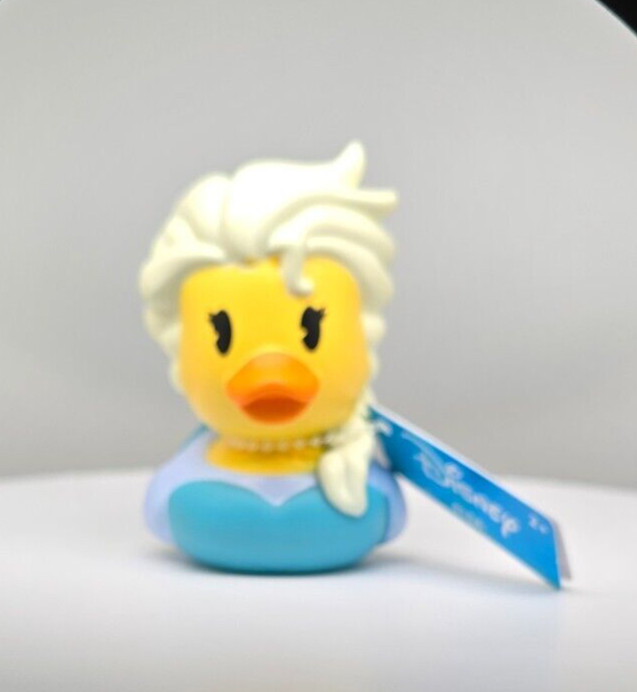 Disney Duckalooz Elsa Duck 3.75in, Rubber Duck, collectible Duckalooz Duck