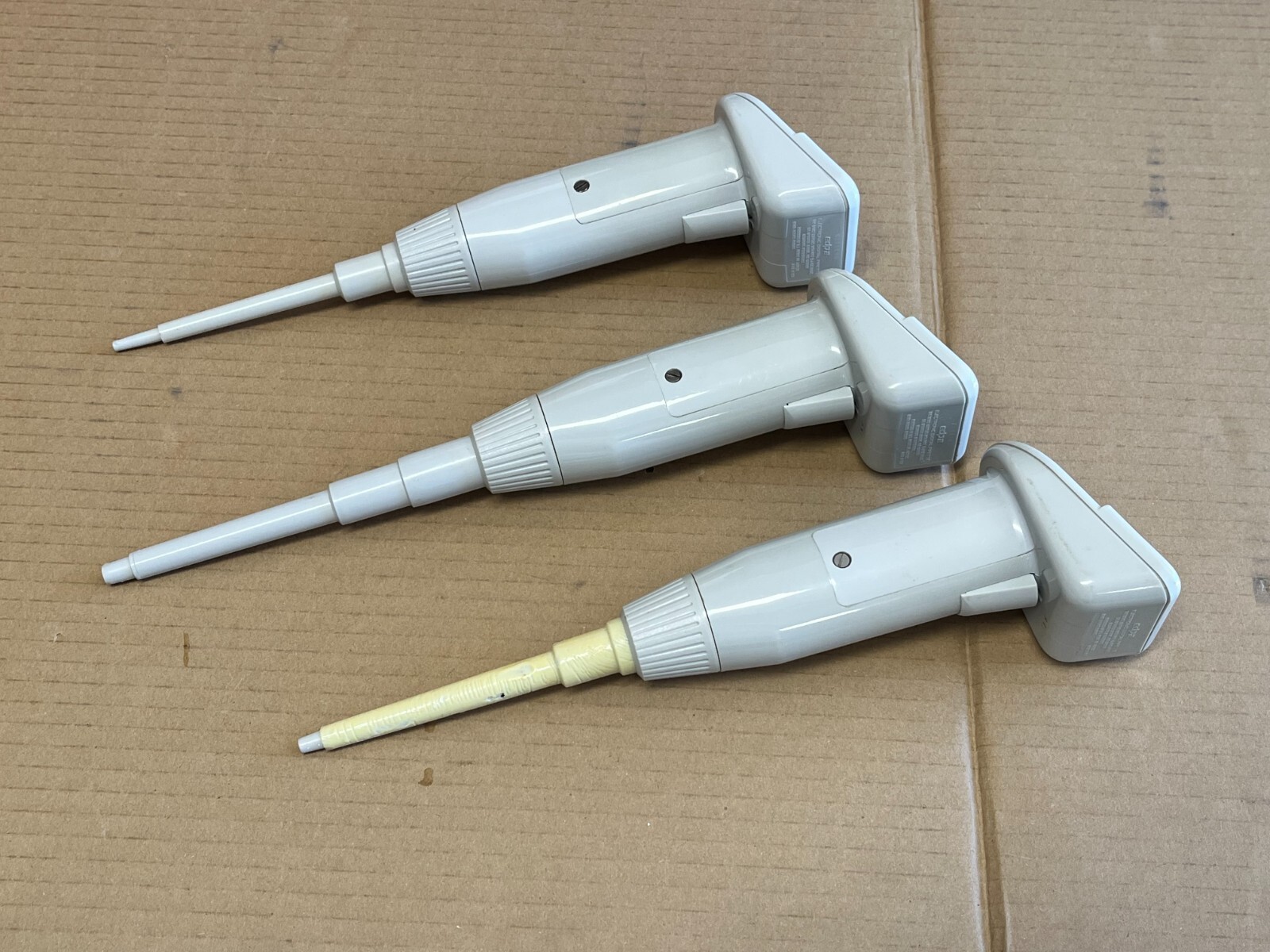 Lot of 3 RAININ EDP2 Electronic Digital Pipettes 100uL 250uL 1000uL