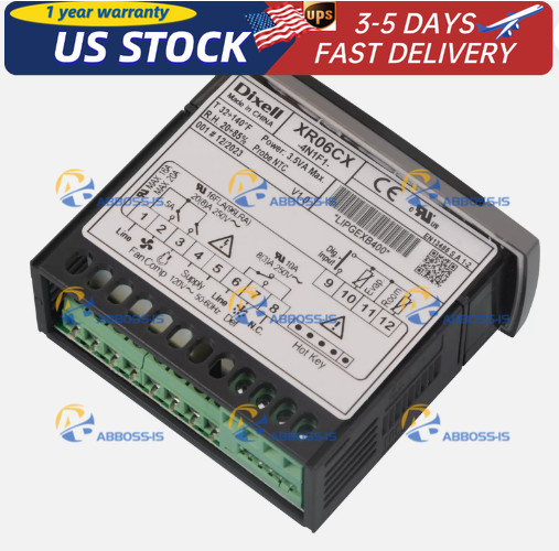 Dixell Refrigerator Thermostat Temperature Controller Black Panel XR06CX-4N1F1