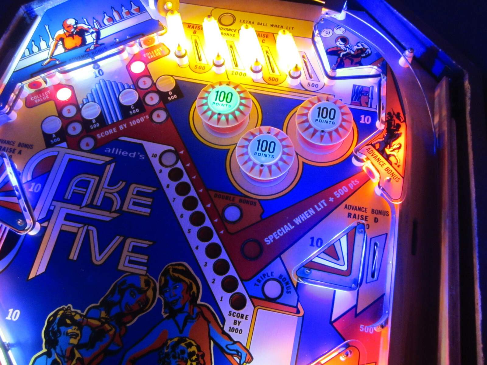 TAKE FIVE Pinball - NON GHOSTING LED Lighting Kit custom SUPER BRIGHT KIT