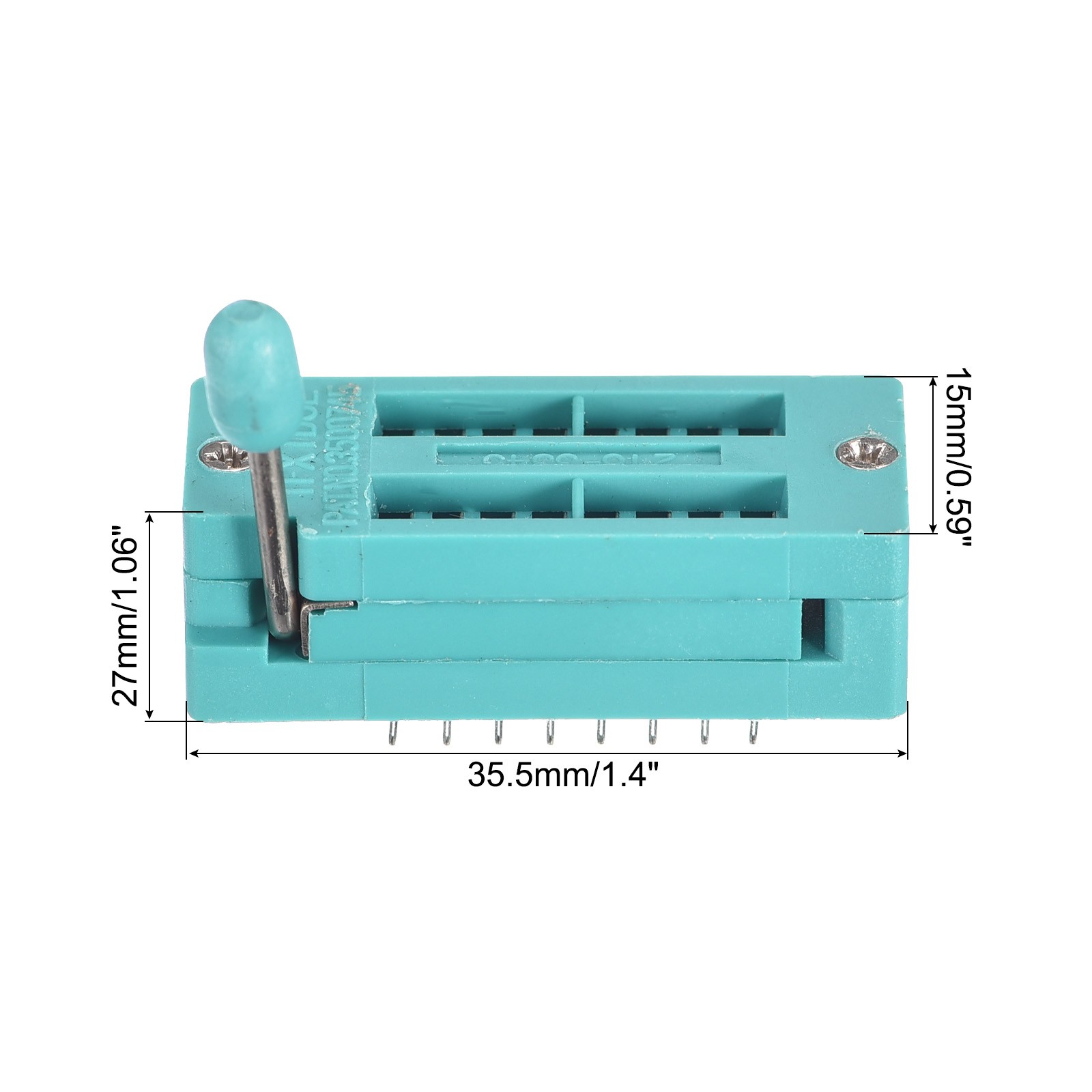 Universal IC Test ZIF Socket 16 Pin 3.0mm Pitch for Microcontroller, Chip 5 Pack