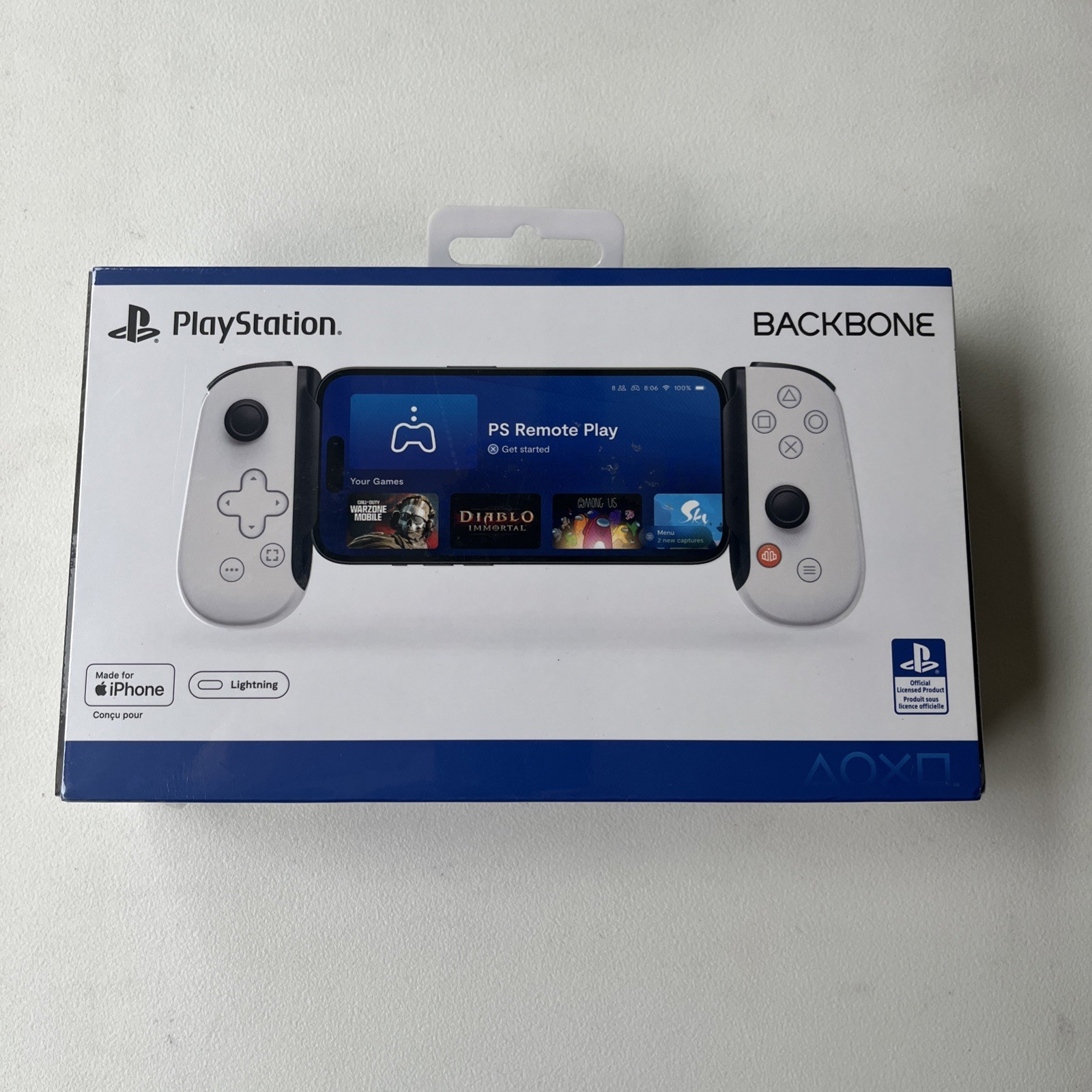 NEW BACKBONE One PlayStation Edition iPhone Lightning Port, New Sealed