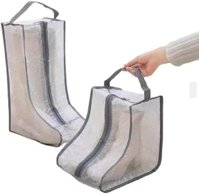 Portable 2 Pack Boots Storage, Short Boots Storage/Protector Bag,Grey Portable W