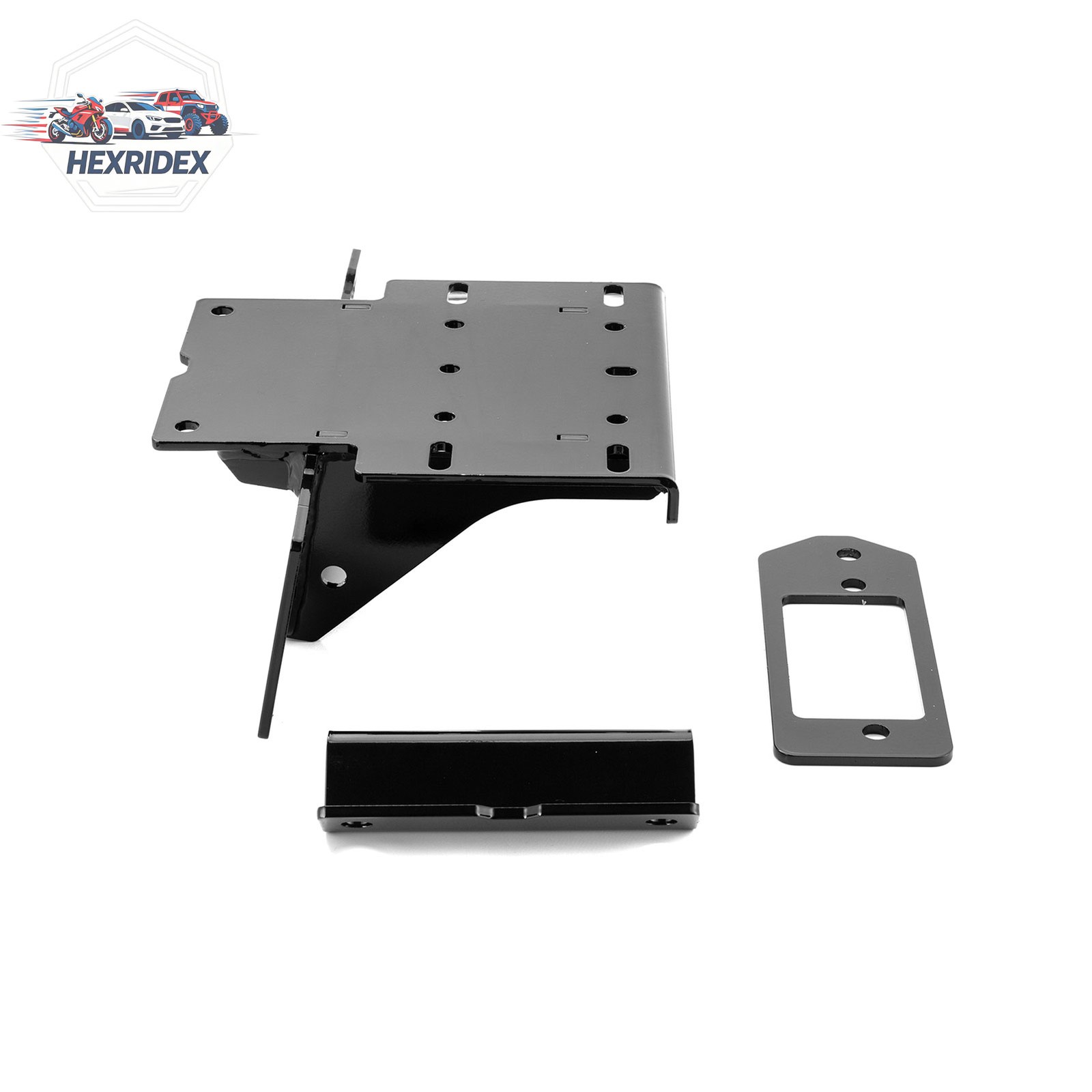 Steel UTV Winch Mounting Plate Fit Kawasaki Ridge/XR 2024-2025