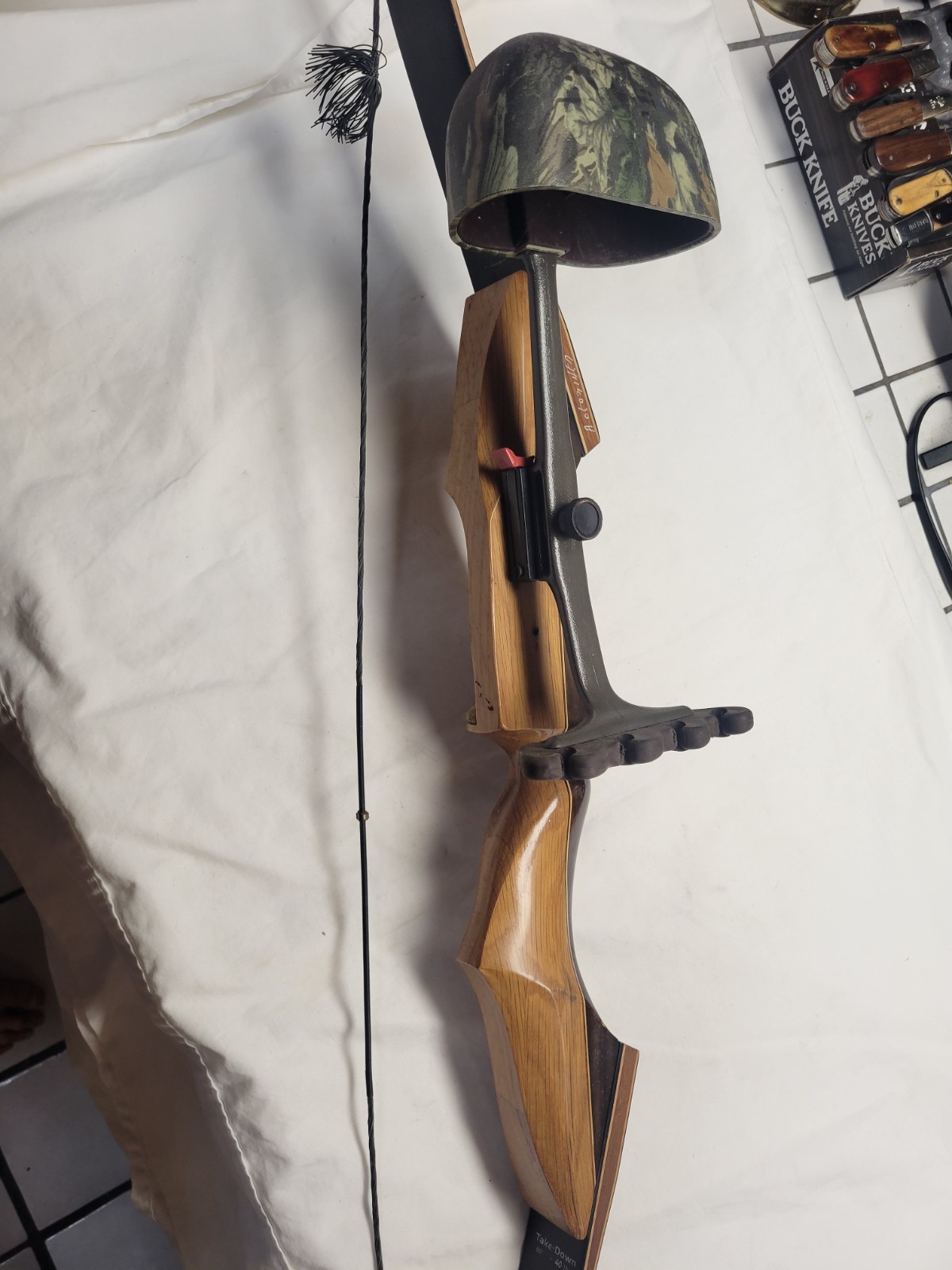 60" 40# Chiron Archery DEER MASTER Take Down Bow W/STRING & Quiver