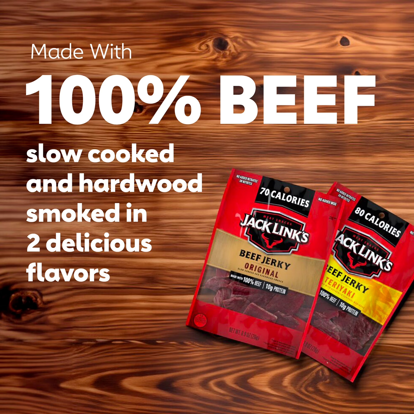 (2 pack) Jack Link's Original & Teriyaki Beef Jerky