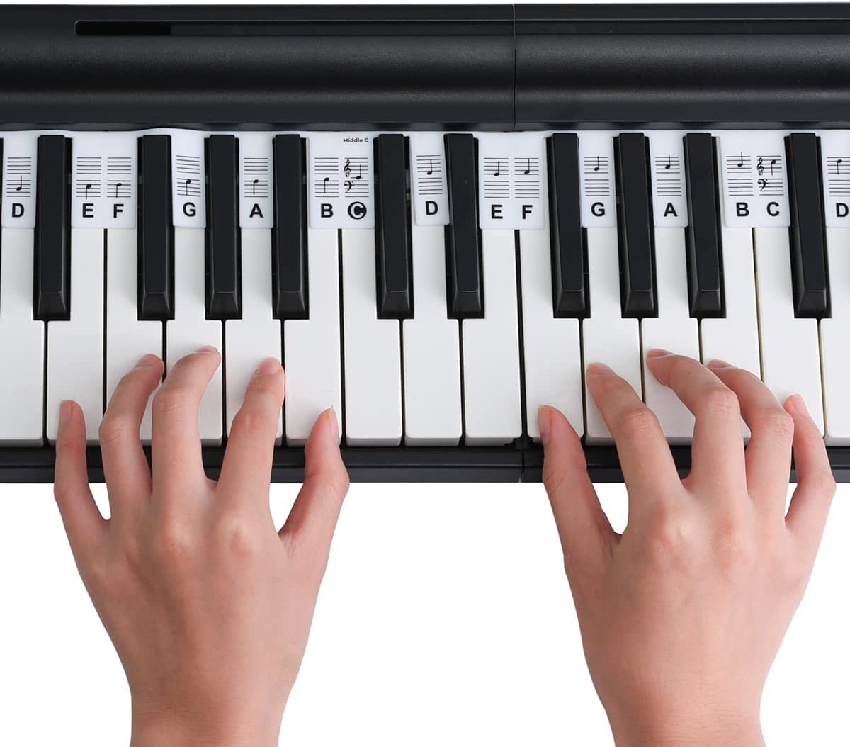 Piano Notes Guide for Beginners Removable 88/61 Key Silicone Keyboard Strips |