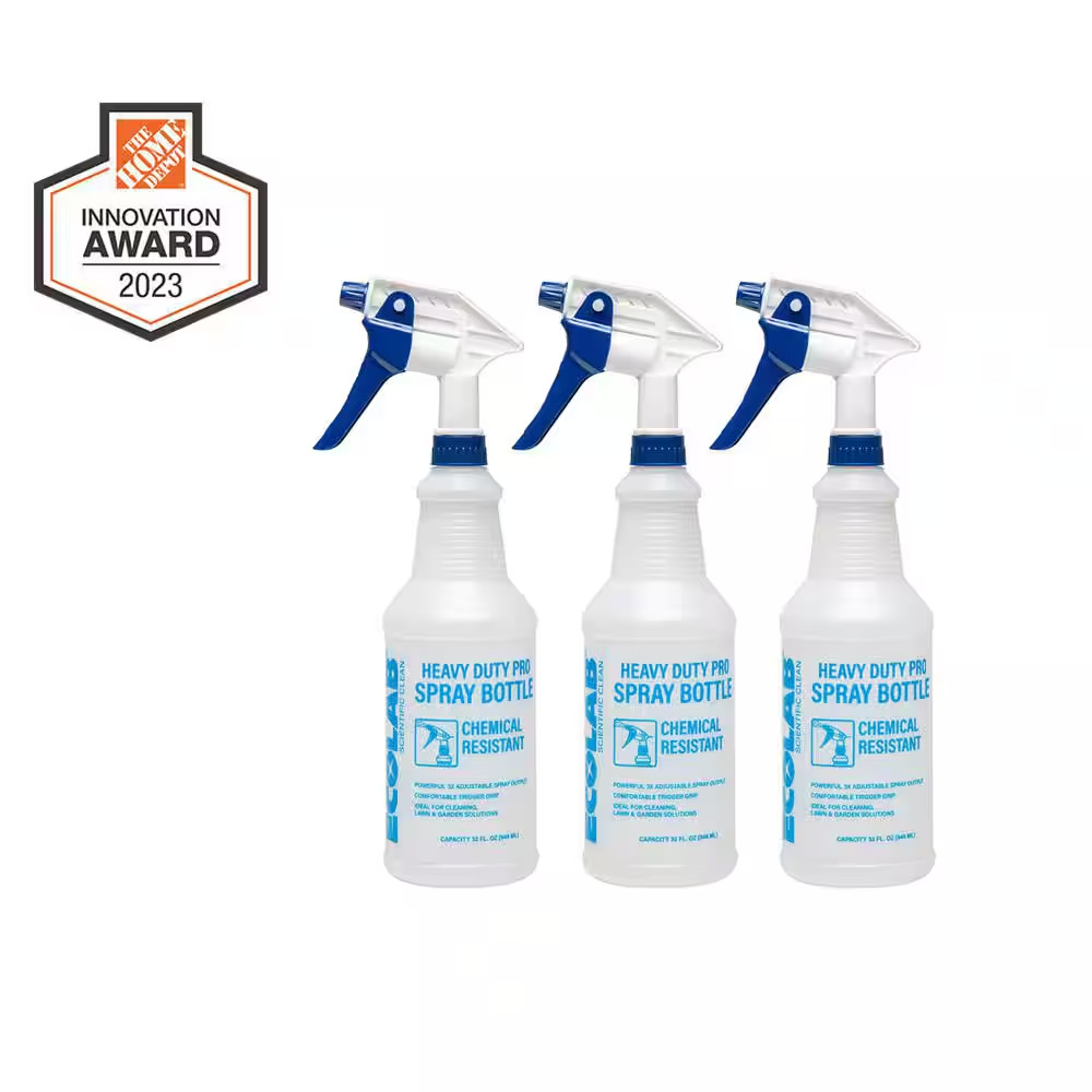 ECOLAB Heavy Duty Pro Spray Bottle, 32 oz, 3 Pack