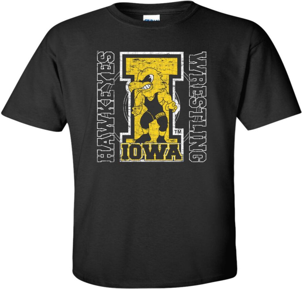 Hawkeyes Wrestling I Herky - Iowa Hawkeyes Black Shirt