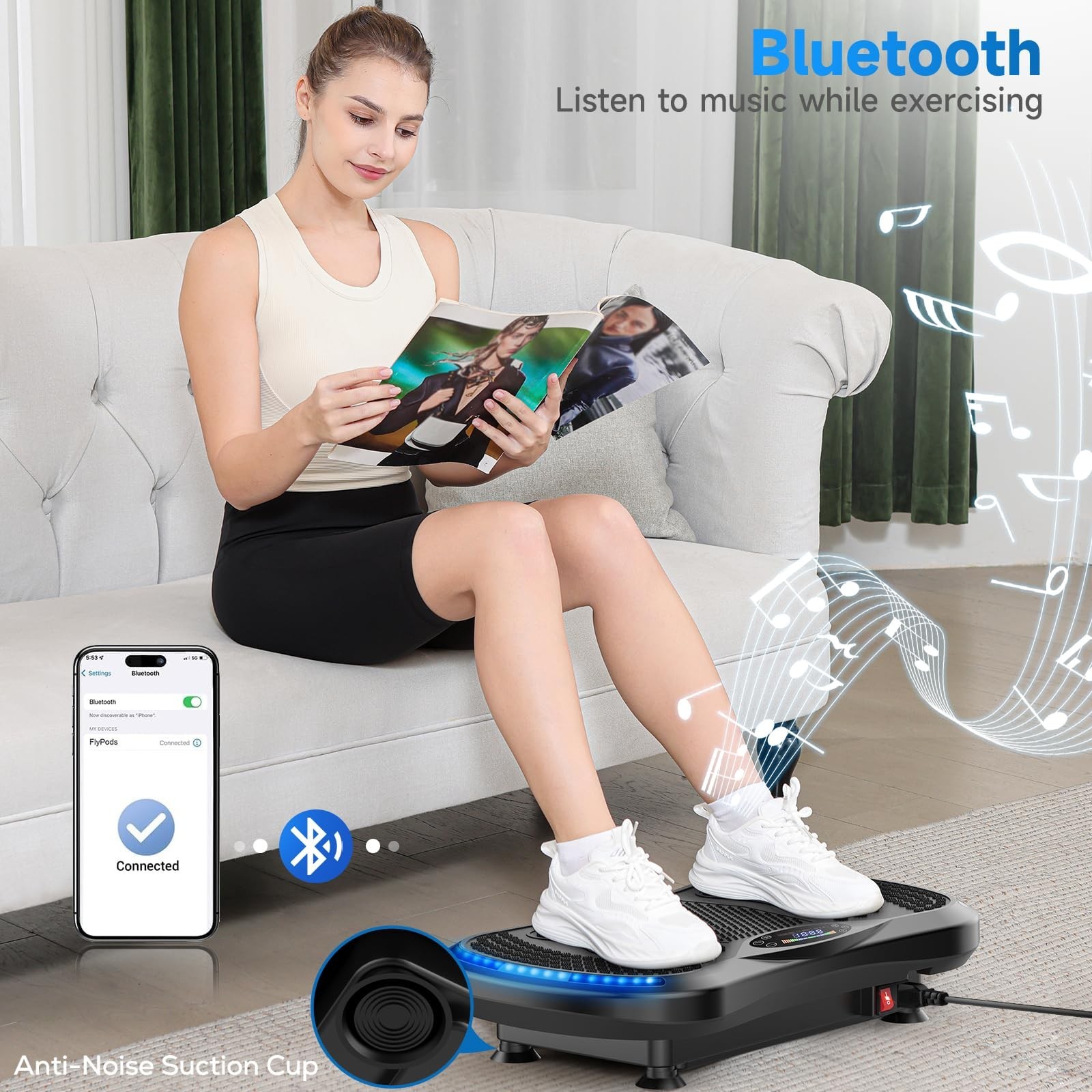 Vibration Plate Exercise Machine for Lymphatic Drainage, Vibration Machine fo...