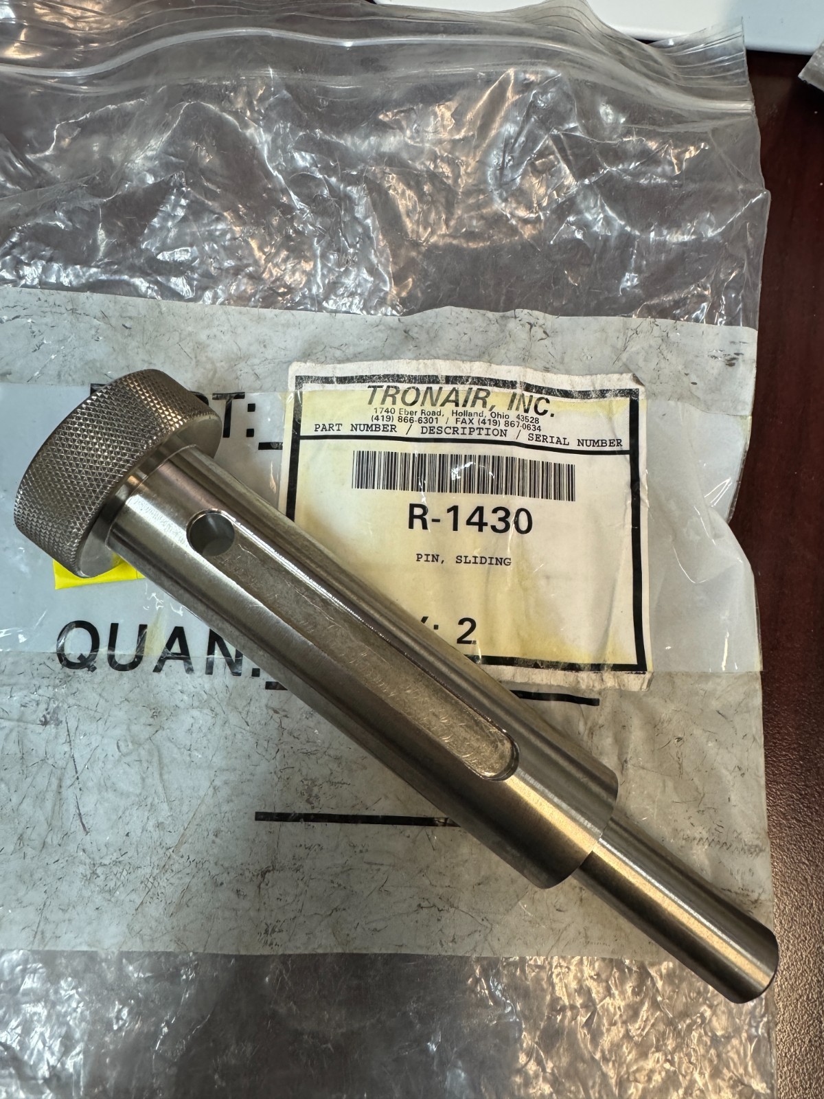 TRONAIR Towbar head SLIDING PIN R-1430 for Canadair RJ NEW SURPLUS