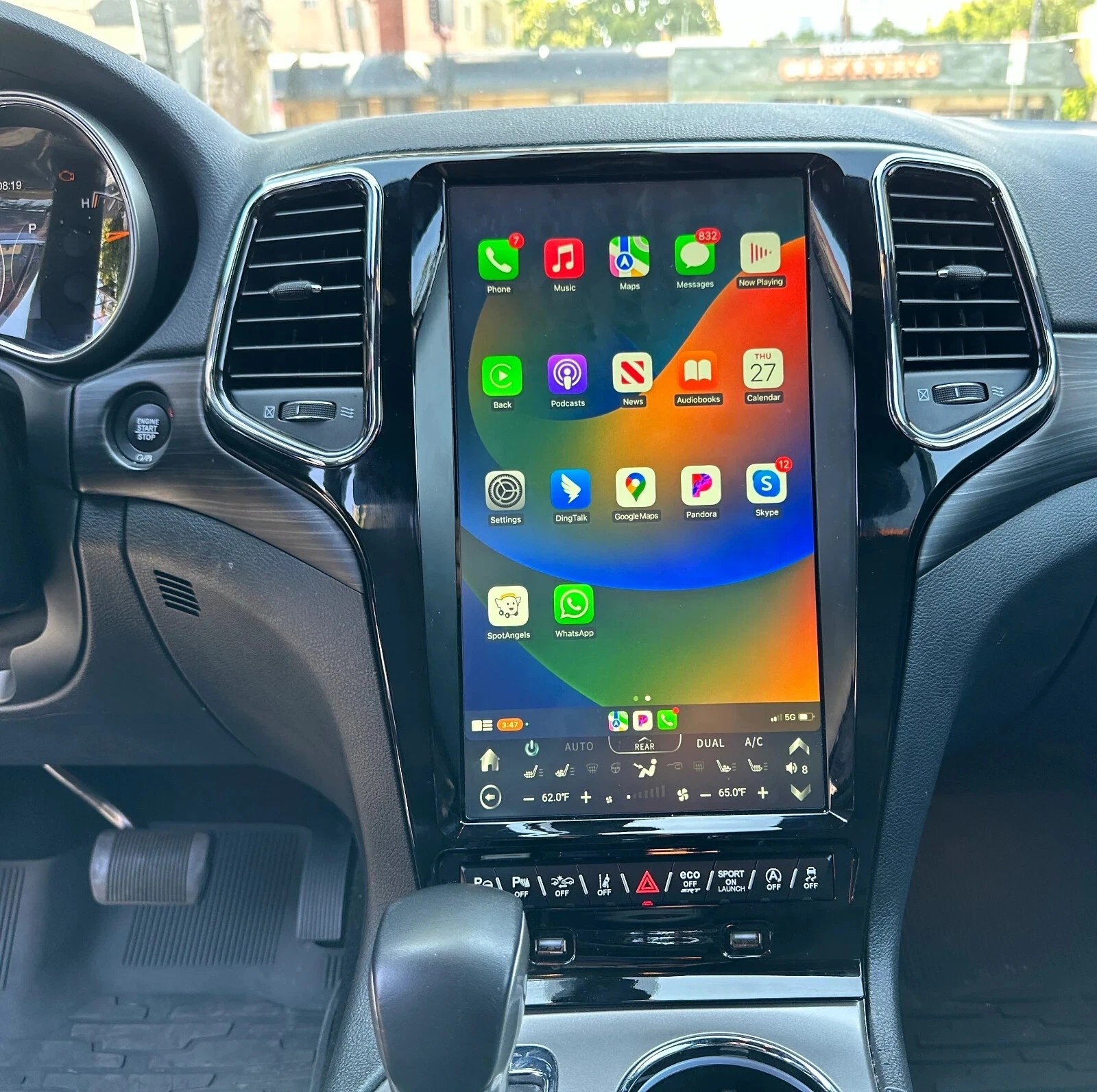 13.6'' Car Radio Wireless Android CarPlay 6+128GB For Jeep Grand Cherokee 11-22