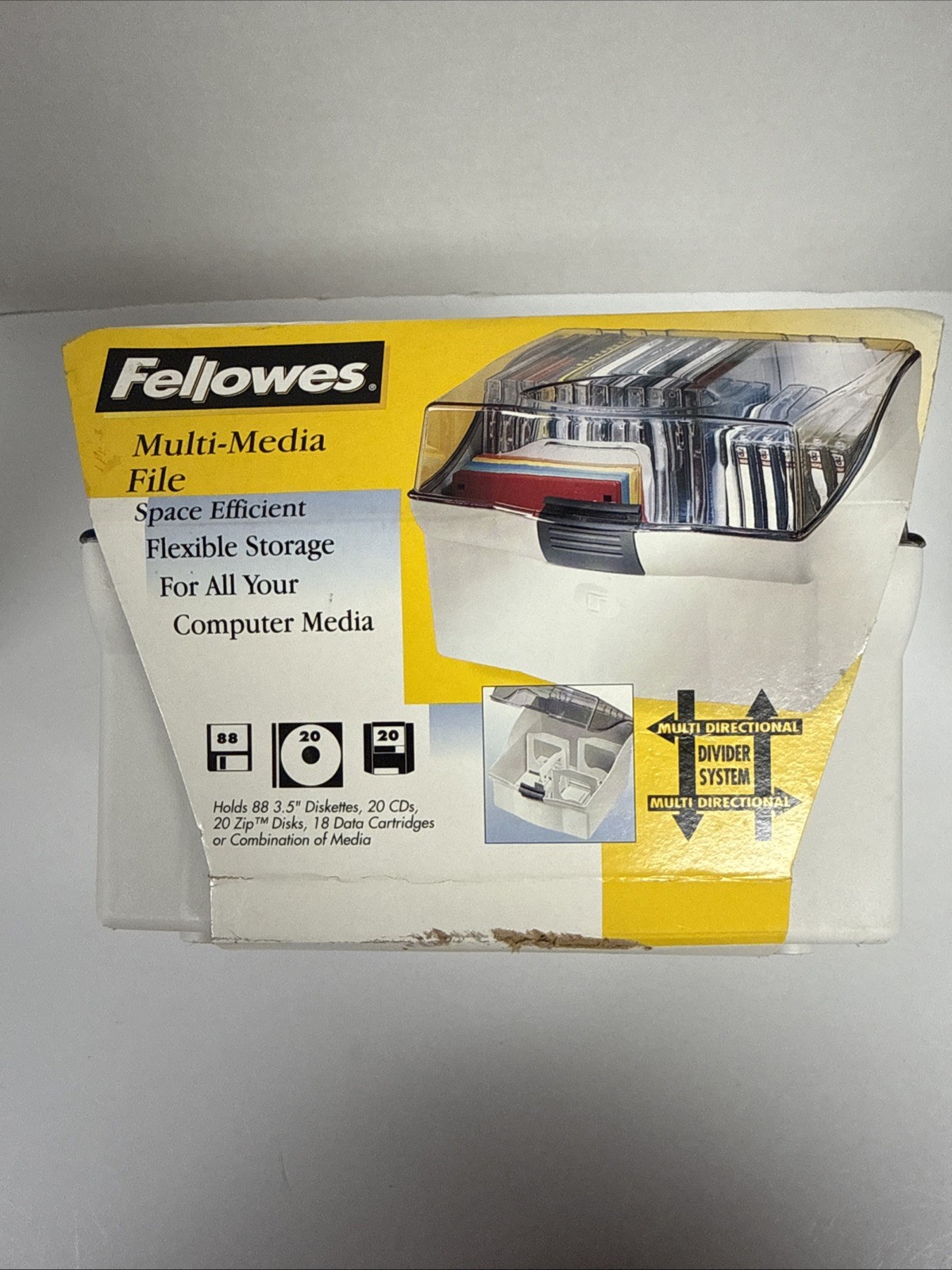 Fellowes Workstation Multi Media Disk Tray -Off White 1998 New Old Stock