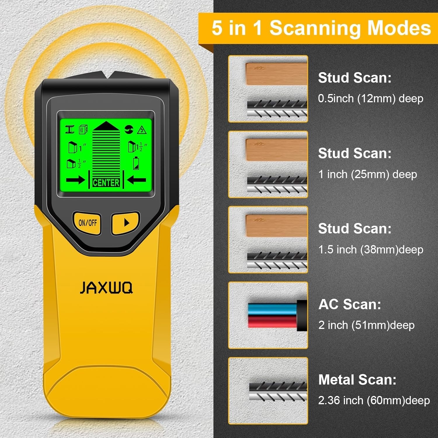 Battery-Powered Stud Finder with Microprocessor Chip for Quick Detection
