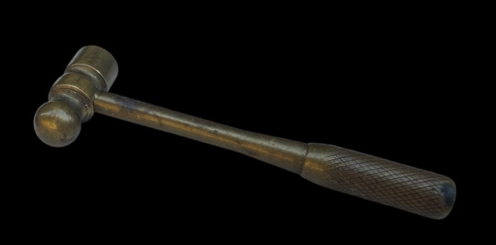 Antique Solid Brass Miniature Jeweler's Hammer tiny Vintage