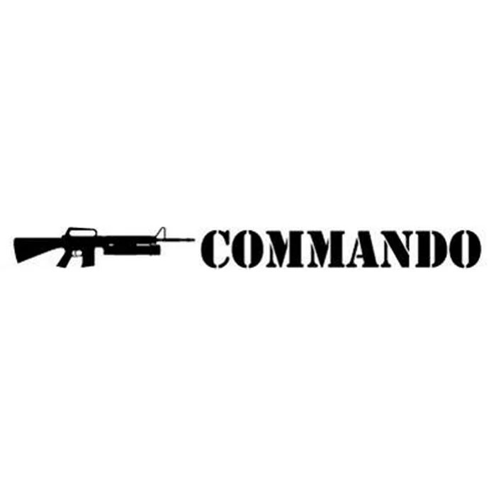 TechT Paintball Products Gun Tag - 'Commando'-Black Silver-98s and Salvos