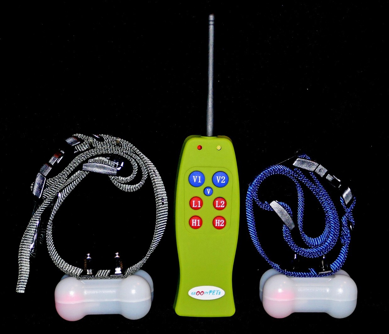 GROOVYPETS 1200F REMOTE RECHARGEABLE TRAINER DOG TRAINING VIBRATION SHOCK COLLAR