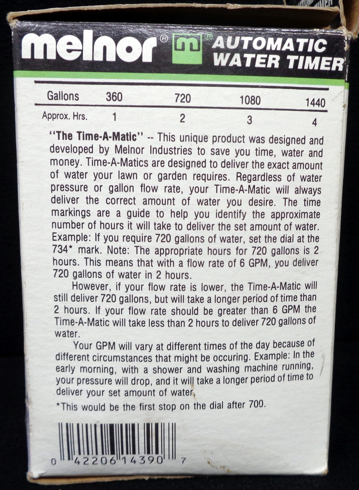 MELNOR Time-A-Matic Automatic Water Timer