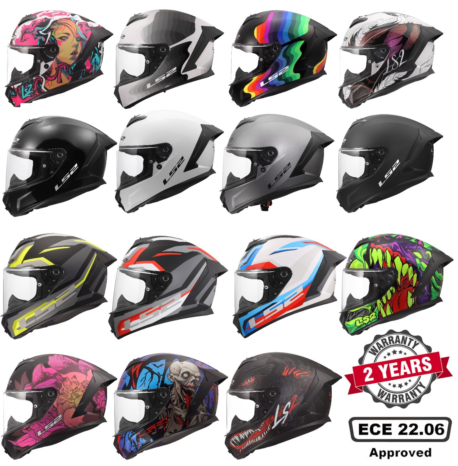 LS2 FF820 RAPID III FULL FACE MOTORBIKE HELMET LYCANT CYBERG SOLID BOHO POPPIES