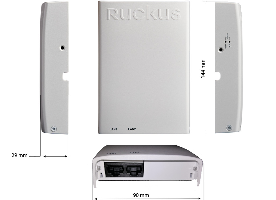Ruckus H320 Wall-Mounted 802.11ac Wave 2 Wi-Fi Access Point and Switch
