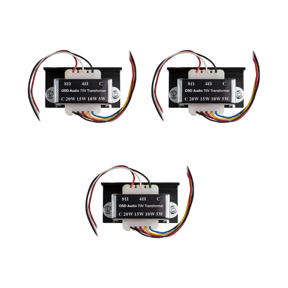 (3X) 70V Audio Transformer - Outdoor Rated - Converts 8Ohm to 70V Speakers EW70