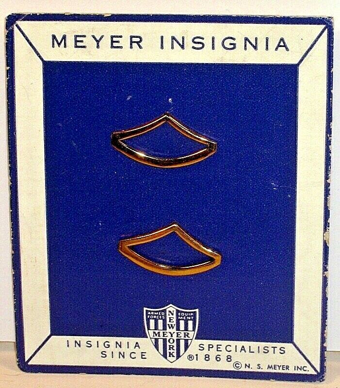 US Military School Academy Enlisted Cadet Private First Class PFC Insignia Rank