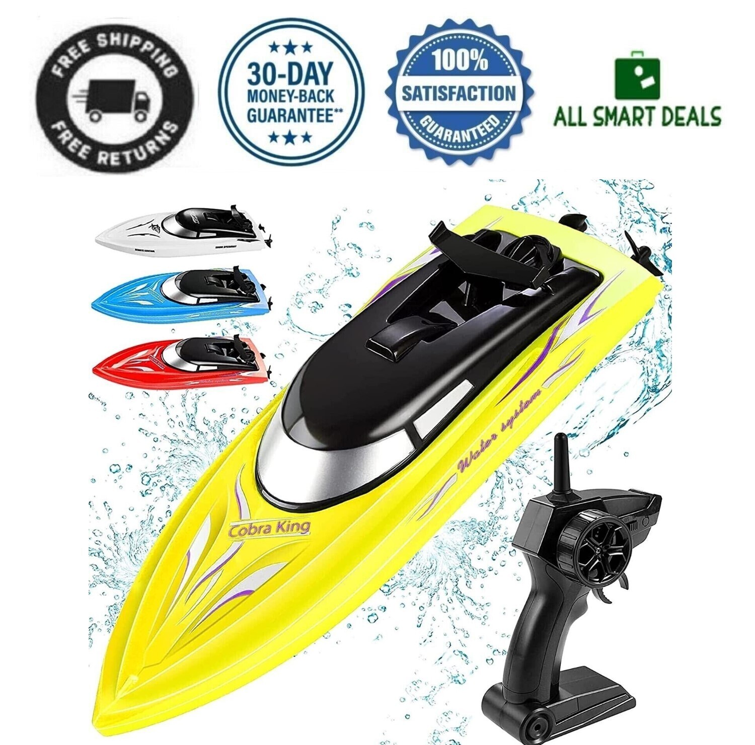 Lancha Bote De A Control Remoto Para Niños Y Grandes Para Lagos Piscinas Nuevo