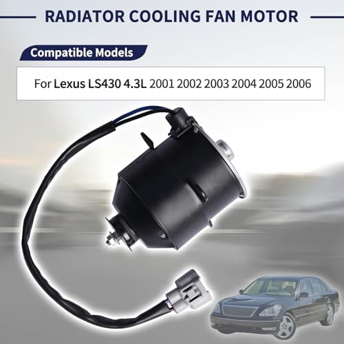 Radiator Cooling Fan Motor Driver Side Compatible with Lexus LS430 4.3L 2001