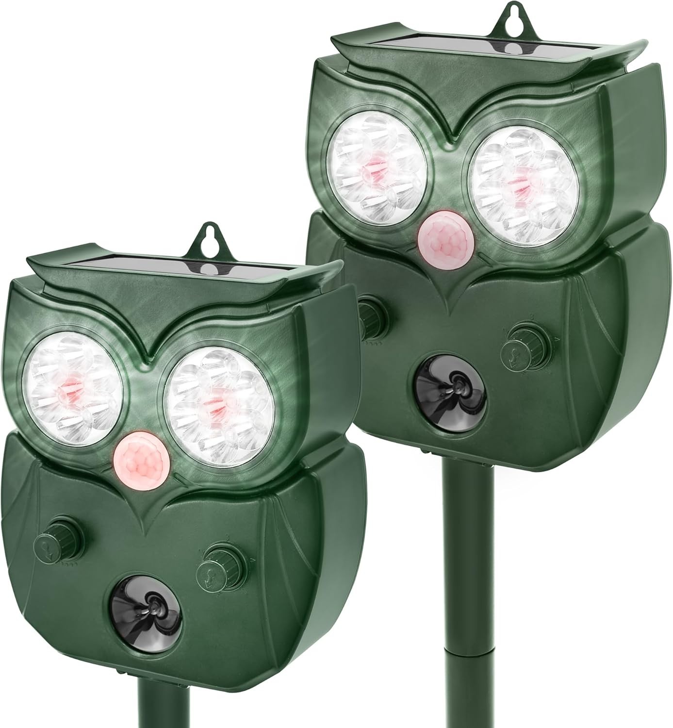 Solar Powered Ultrasonic Animal Repellent with Motion Sensor, Deer Repellent