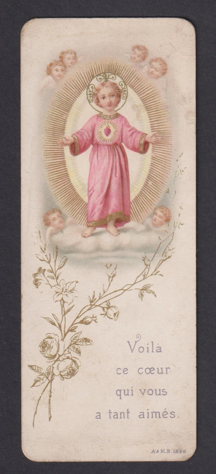 Holy card antique de Jesus Niño santino estampa image pieuse