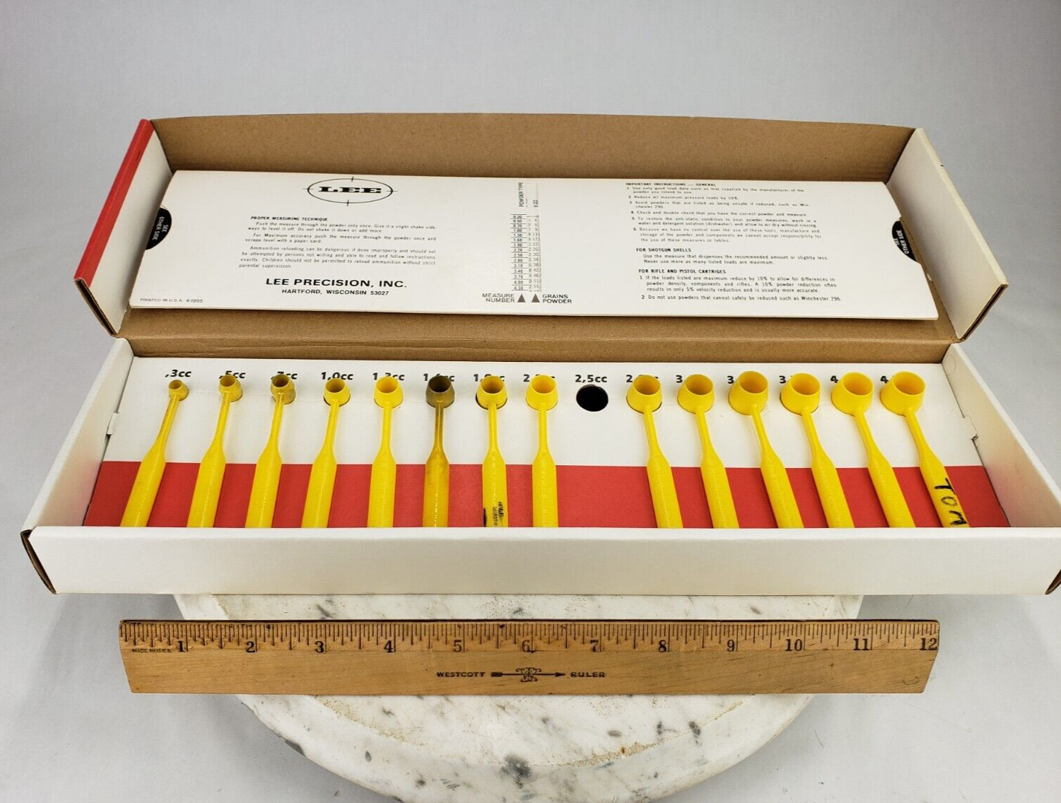LEE Improved Powder Measure Kit 14 Dippers  # 90100 - Missing 2.5cc Charge