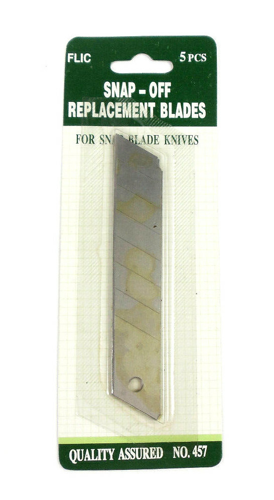 FLIC Snap-Off Utility Knife Replacement Blades 5 Pack NO. 457