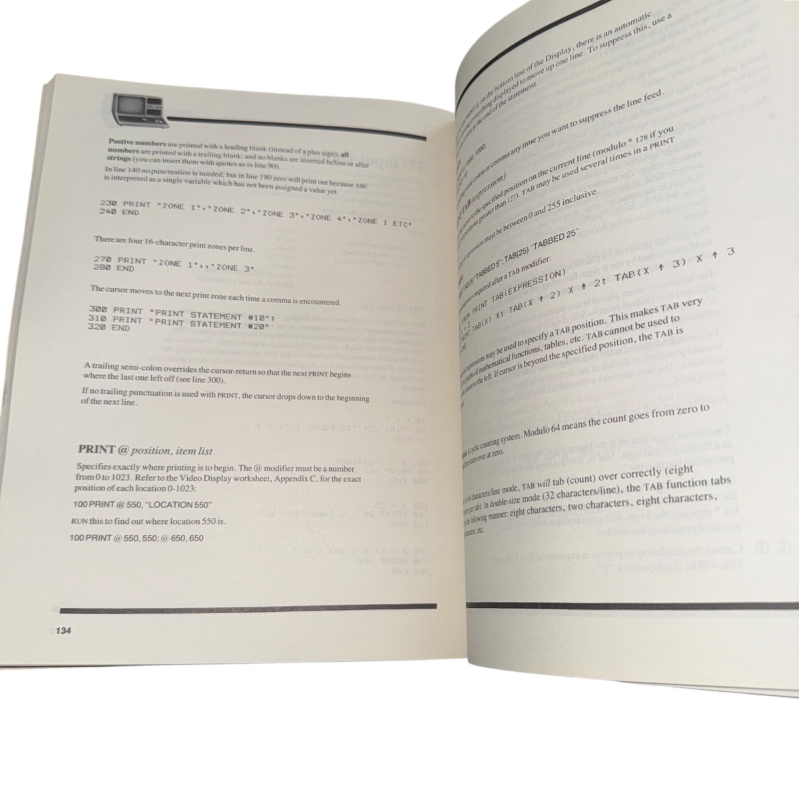 TRS-80 Model 3 III/4 Operation & BASIC Language Reference Tandy Manual - 1982/83