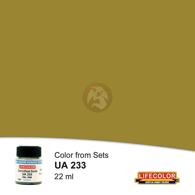 LifeColor Acrylic Paint Color from Sets German Graugrun RAL 7009 FS 34082 UA233