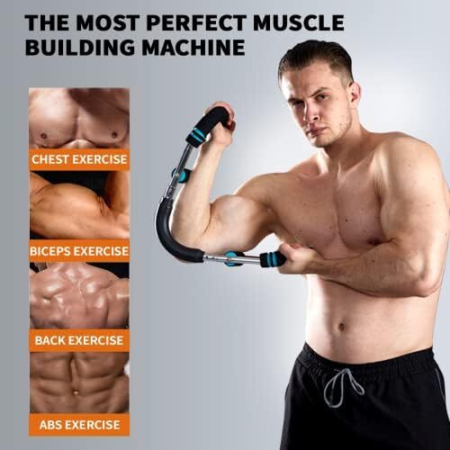 HOTWAVE Twister Arm Exerciser,Adjustable Spring Workout Bar, Forearm Triceps Che