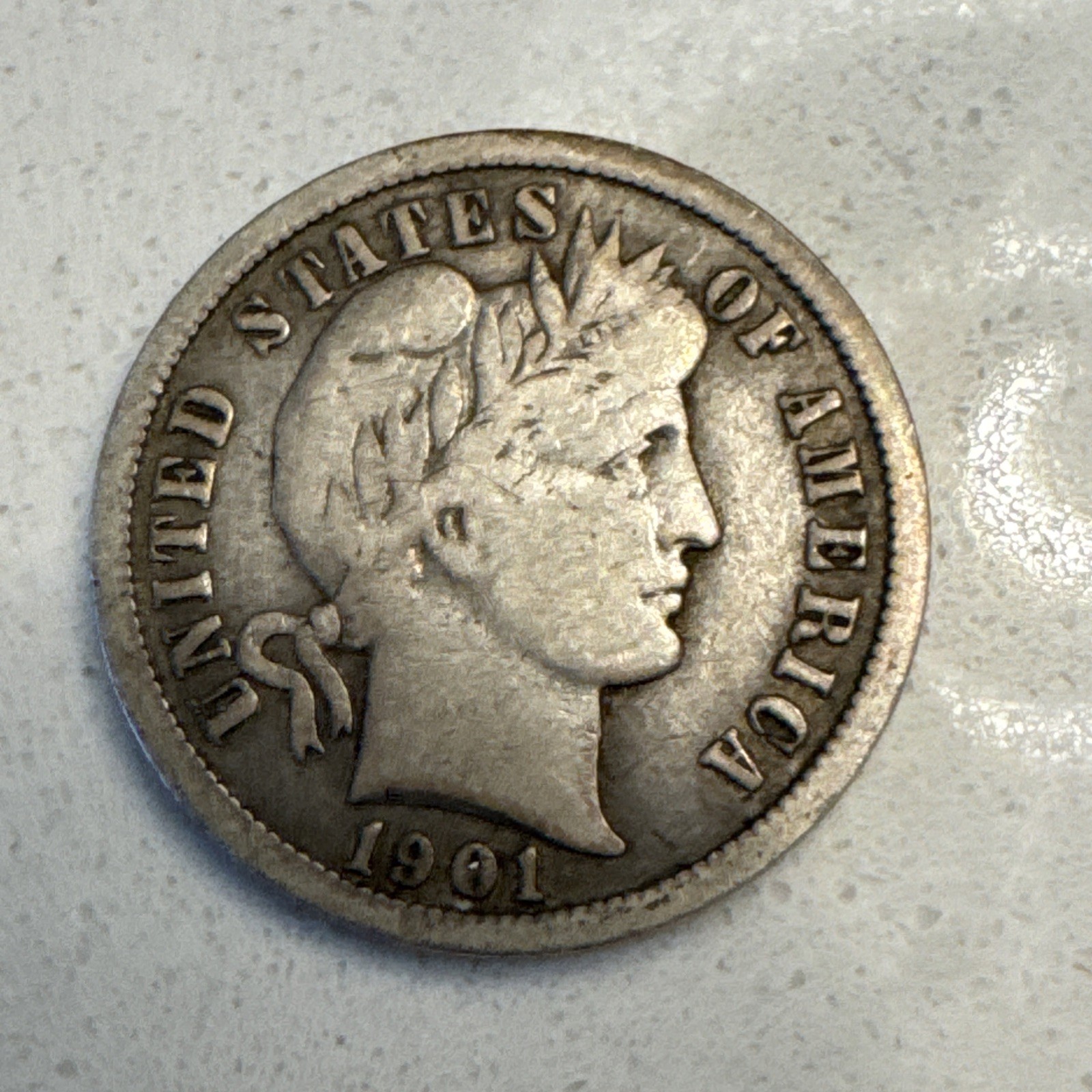 1901-O Barber Dime Silver Very Fine VF Coin