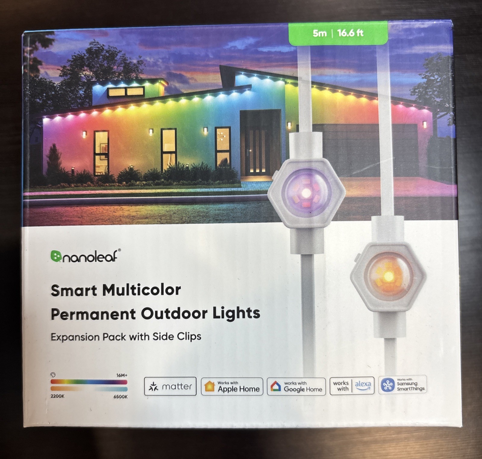 Nanoleaf 16.6 Feet Smart Multi-color Permanent Outdoor Lights Expansion Pack