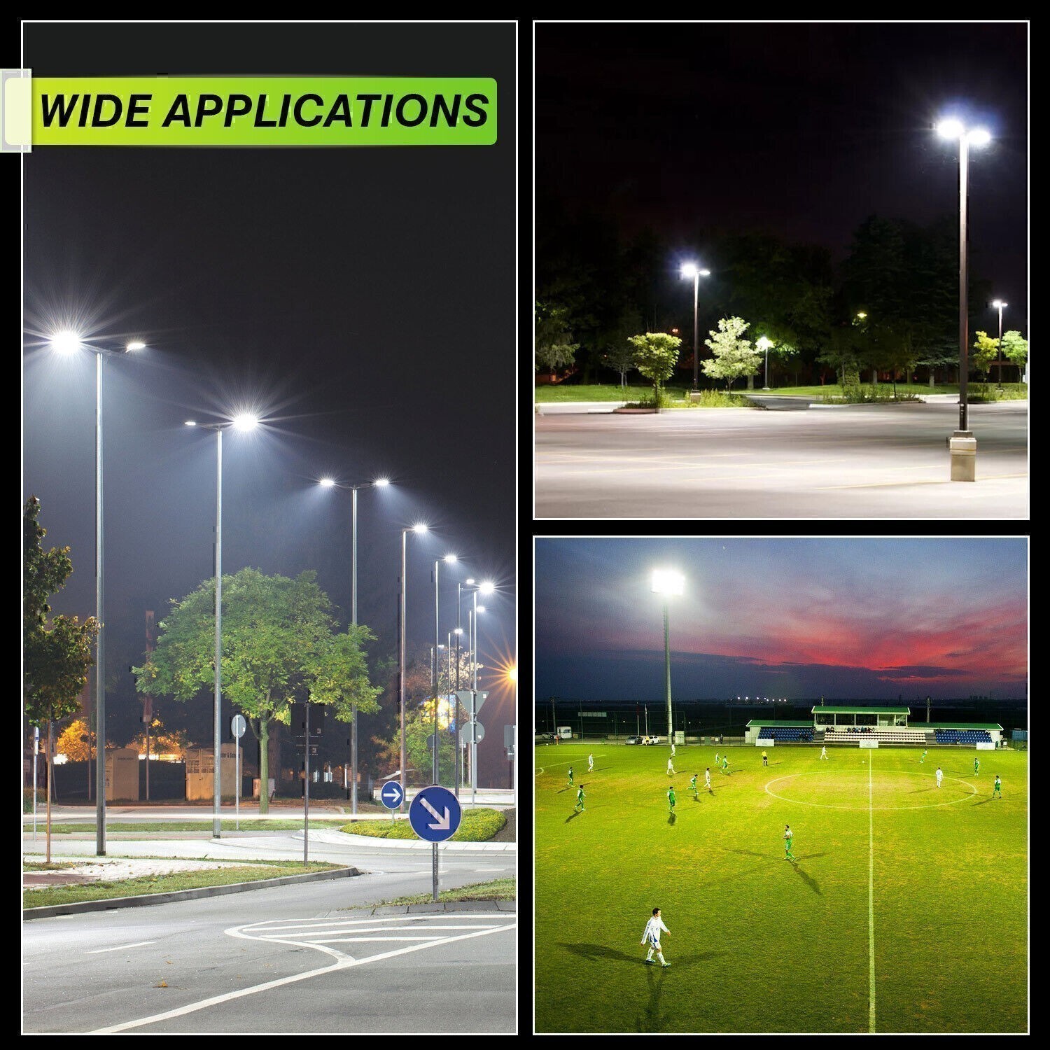 Arm Mount Shoebox LED Parking Lot Light 200W Dusk To Dawn Fixture Outdoor Lights