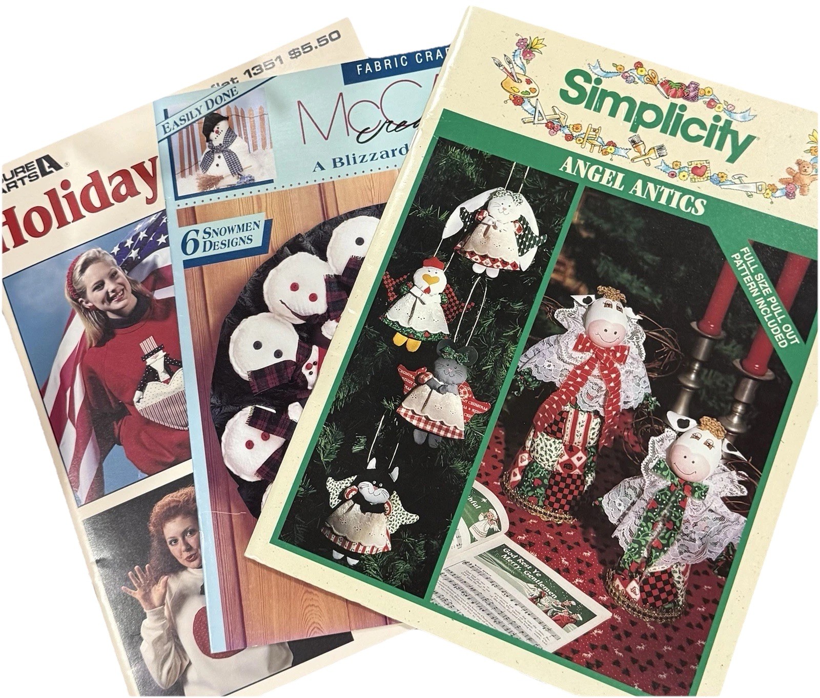 Leisure Arts, McCall's & Simplicity Craft Leaflets/Magazine- Lot of 3, Holiday