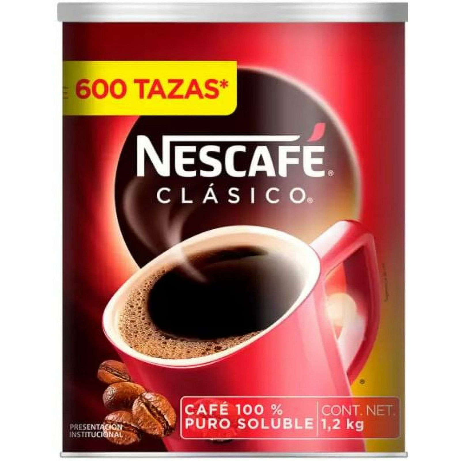 Nescafé Clásico Dark Roast Instant Coffee | 1.2 kg (600 Cups) | Café Instantáneo