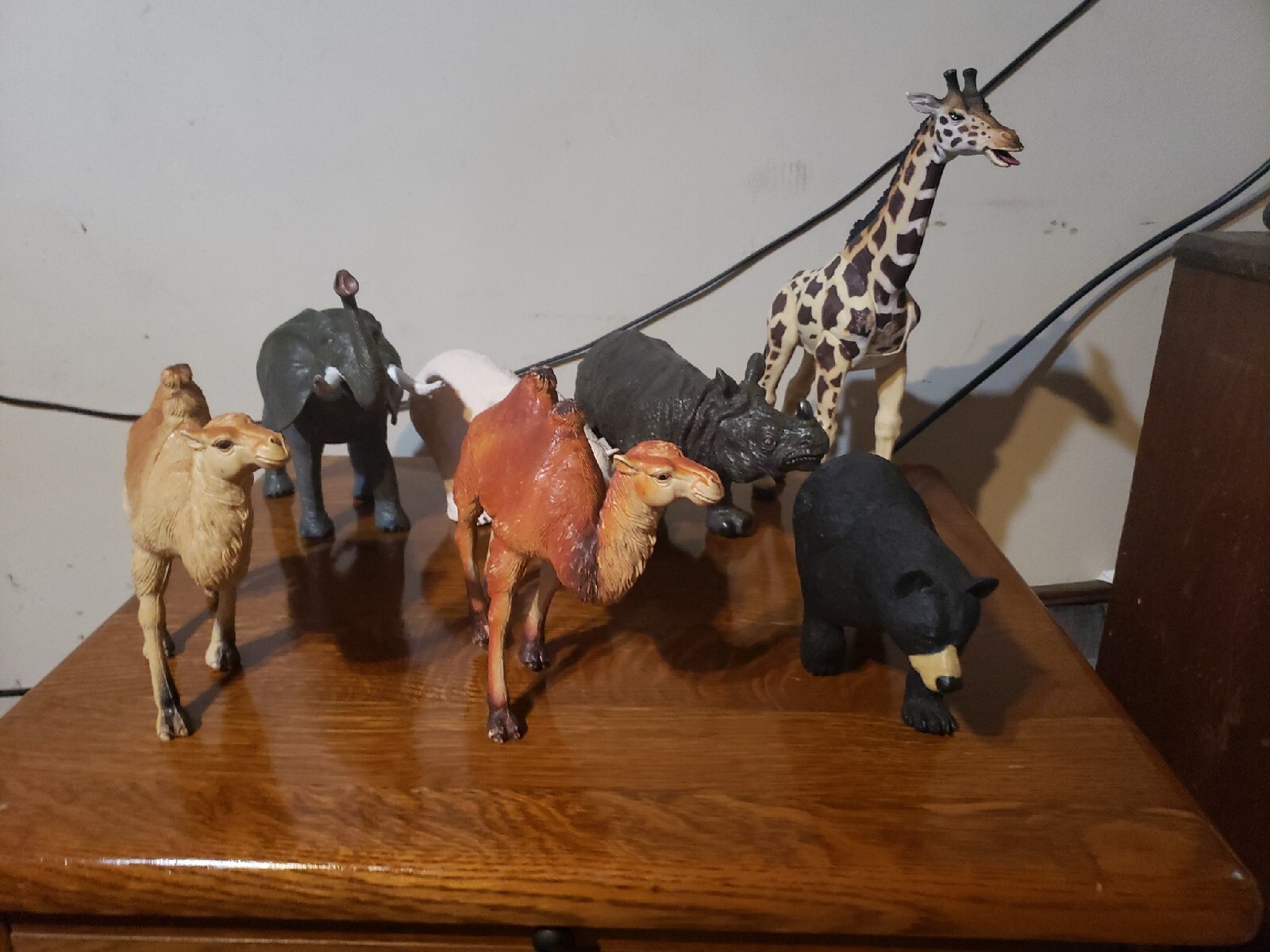 Variety of Animal Figures: Bears, Giraffe, Elephant, Rhino , & Camels