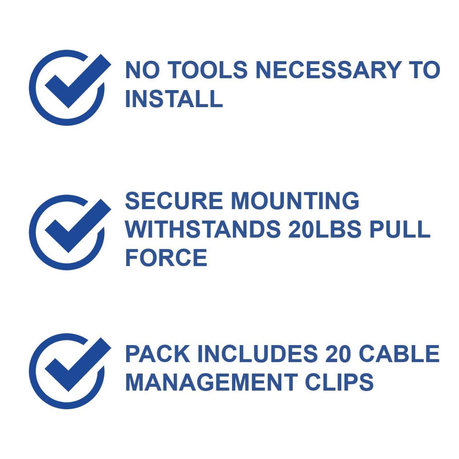 Legrand - OnQ Cable Management Clips, No Tools to Install Wall Cable Manageme...