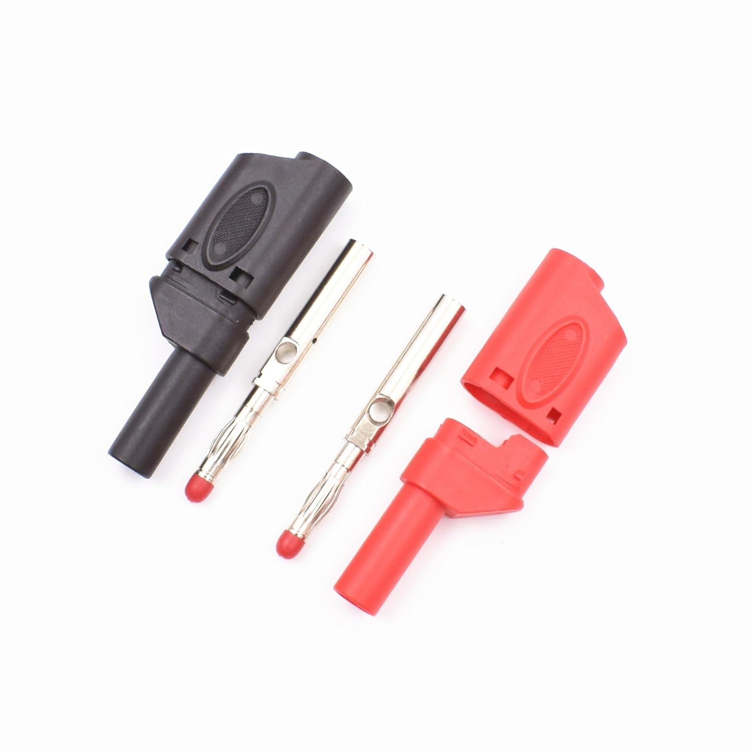 10pc 4mm Stackable Banana Plugs - Fully Insulated Multimeter Test Leads