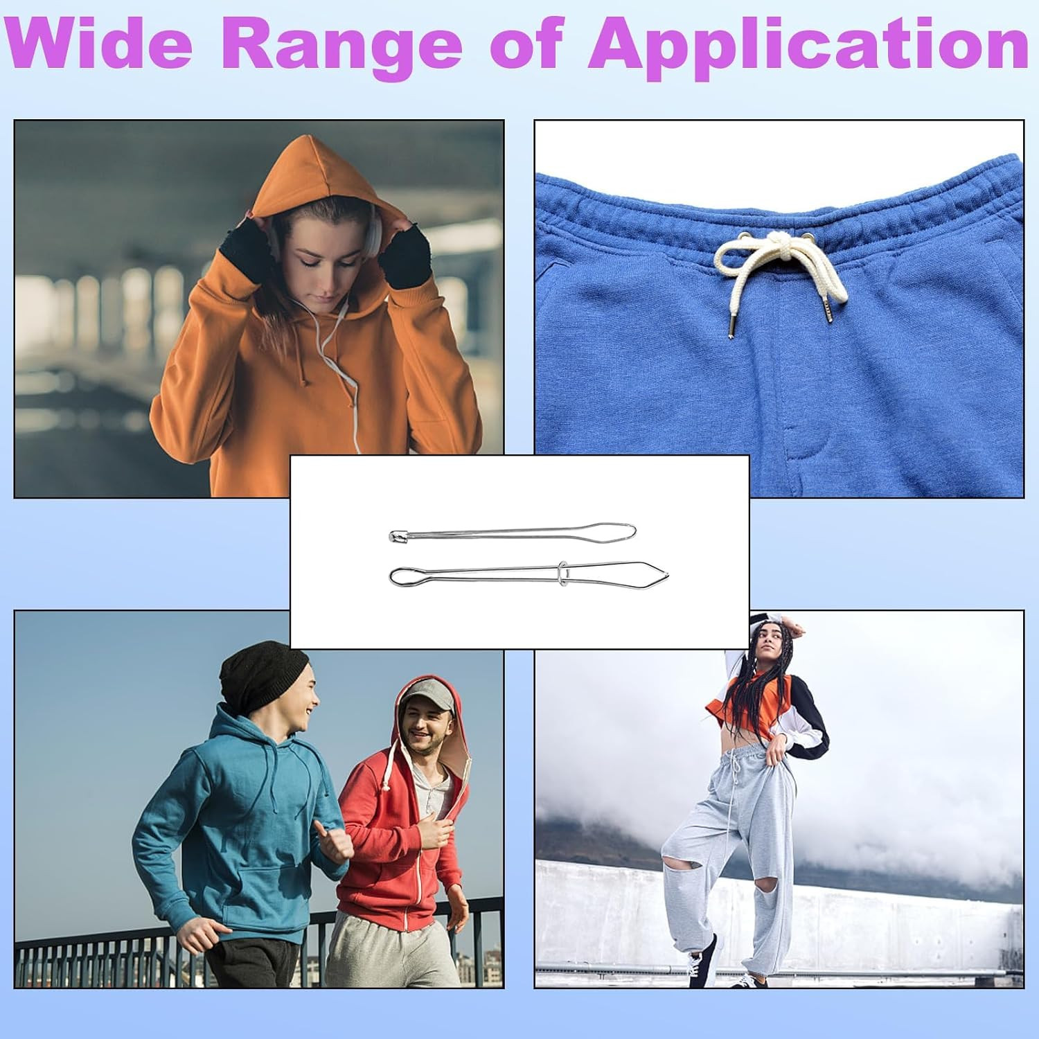 4 Pcs Bodkin Drawstring Threaders,Metal Drawstring Threader Tweezers Easy Quick