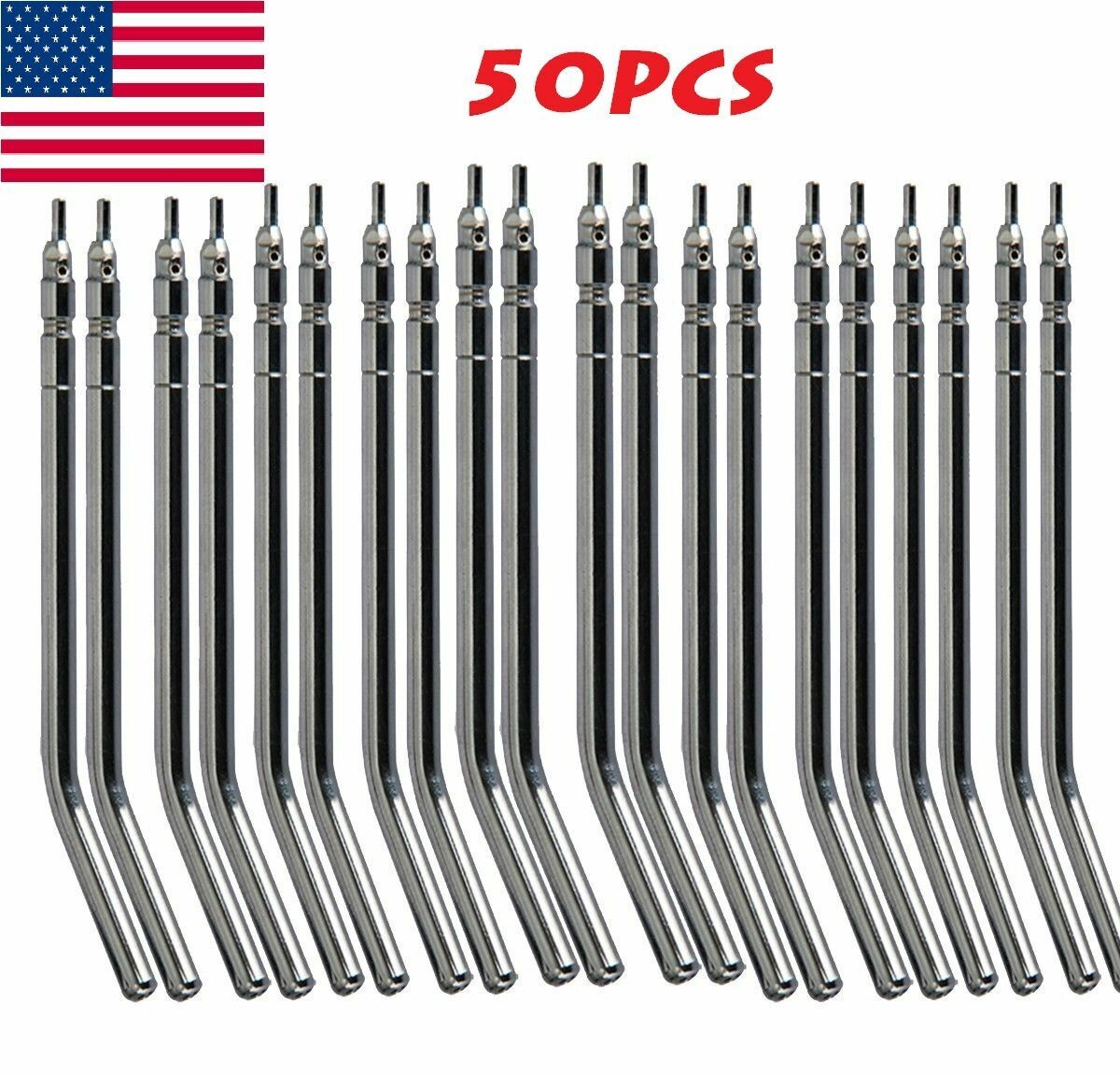 50 * Dental Metal Air Water Spray Triple Syringe Autoclavable Nozzles/Tips/Tube