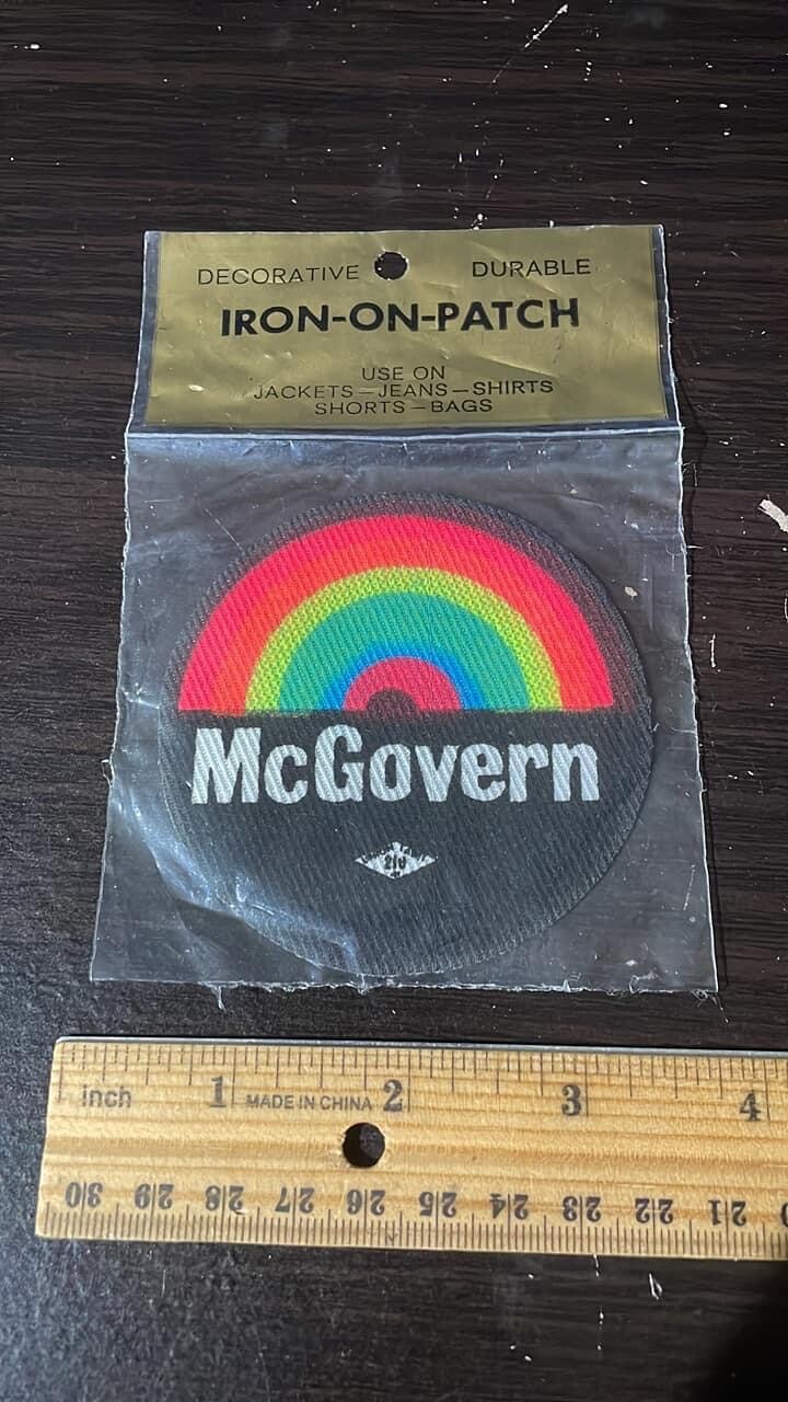 Vintage George McGovern Rainbow Patch in Original Package