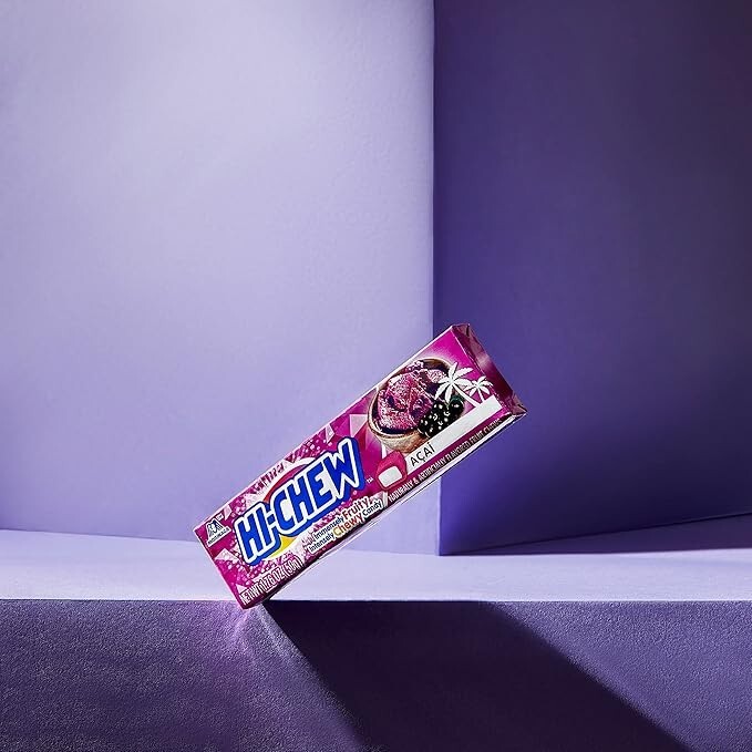 HI-CHEW ACAI - Box of 15 Sticks, 1.76oz ea | Unique Fun Soft & Chewy Taffy